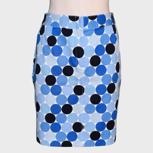 NWOT Talbots Polka Dot Stretch Cotton Pencil Skirt